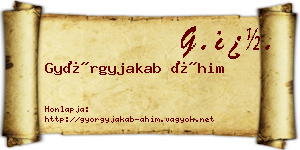 Györgyjakab Áhim névjegykártya